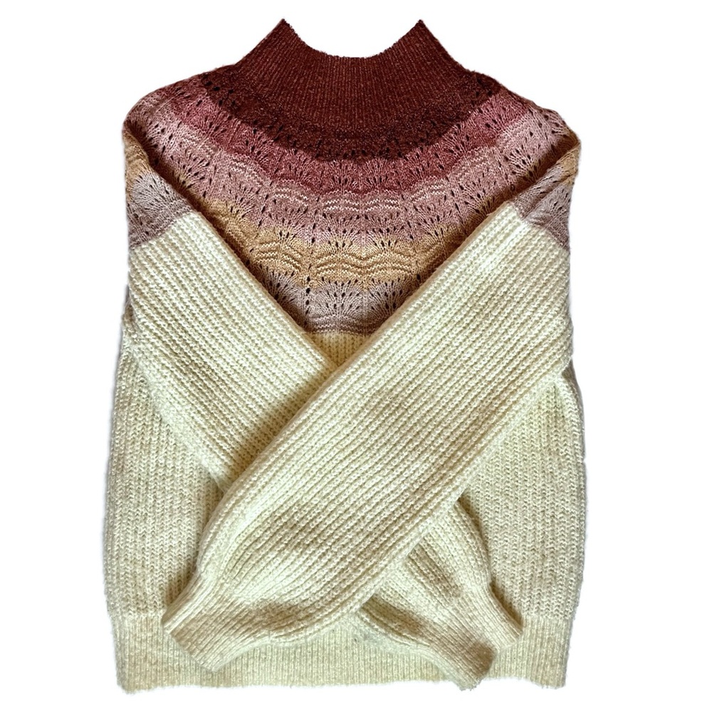 Maurice’s Ombre Mock Neck Bubble Sleeve Turtleneck